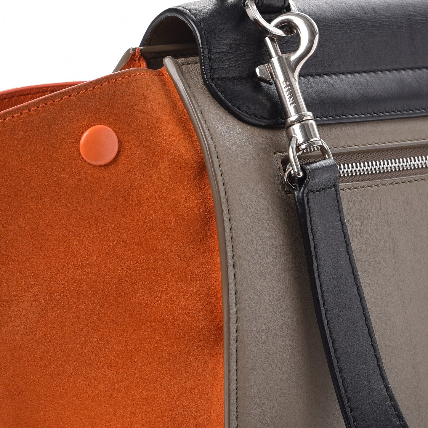 Smooth Calfskin Nubuck Medium Tri-Color Trapeze