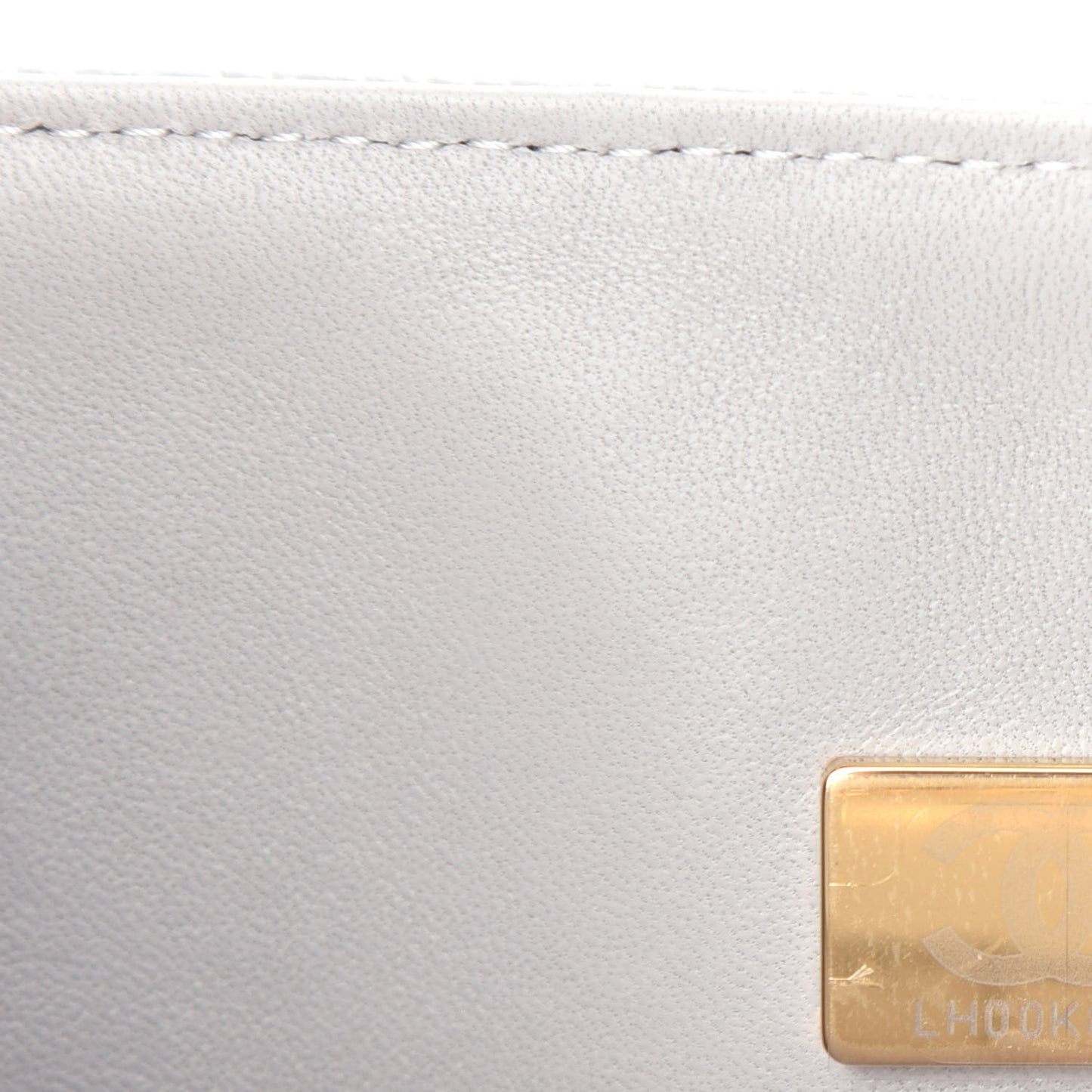 Caviar Quilted Small Double Flap Grey