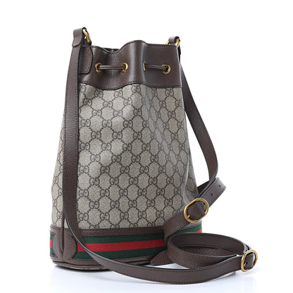 Gucci GG Supreme Monogram Web Ophidia Bucket Bag Brown 3 of 9
