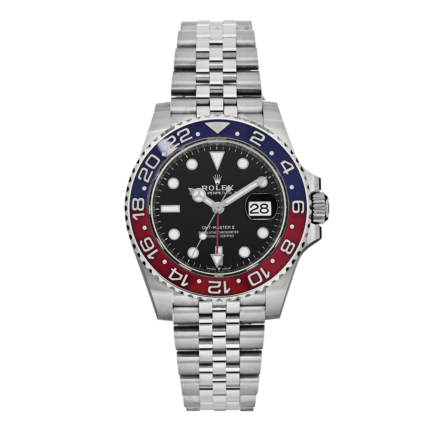 Stainless Steel 40mm Oyster Perpetual Date GMT Master Ⅱ Pepsi Watch 126710BLRO
