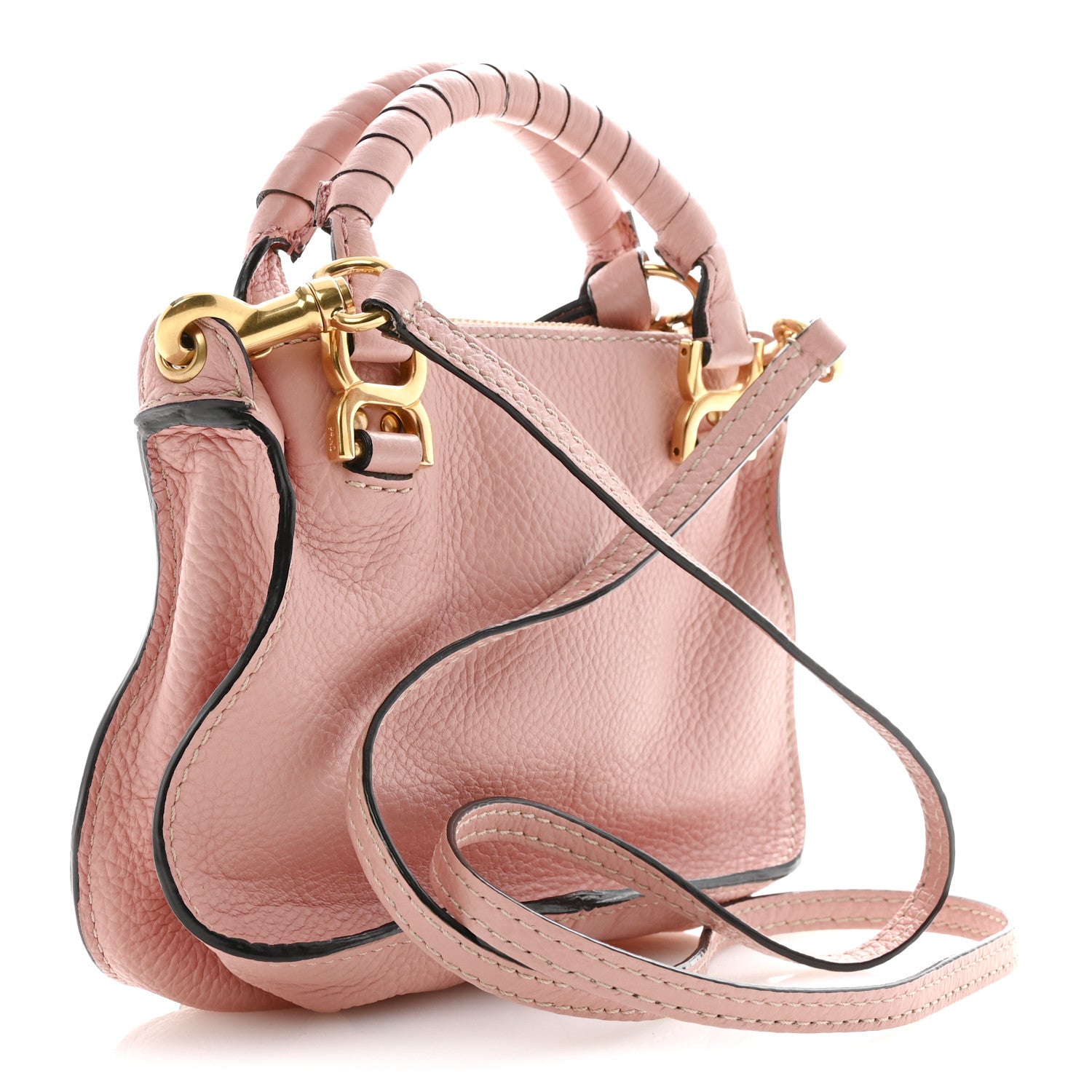 Chloe Calfskin Mini Marcie Satchel Anemone Pink 3 of 14