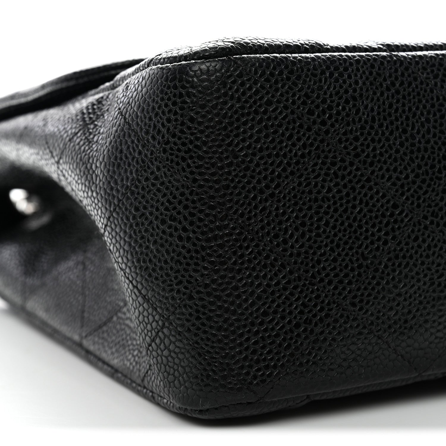 Chanel Caviar Quilted Jumbo Single Flap Black Black 25 of 31