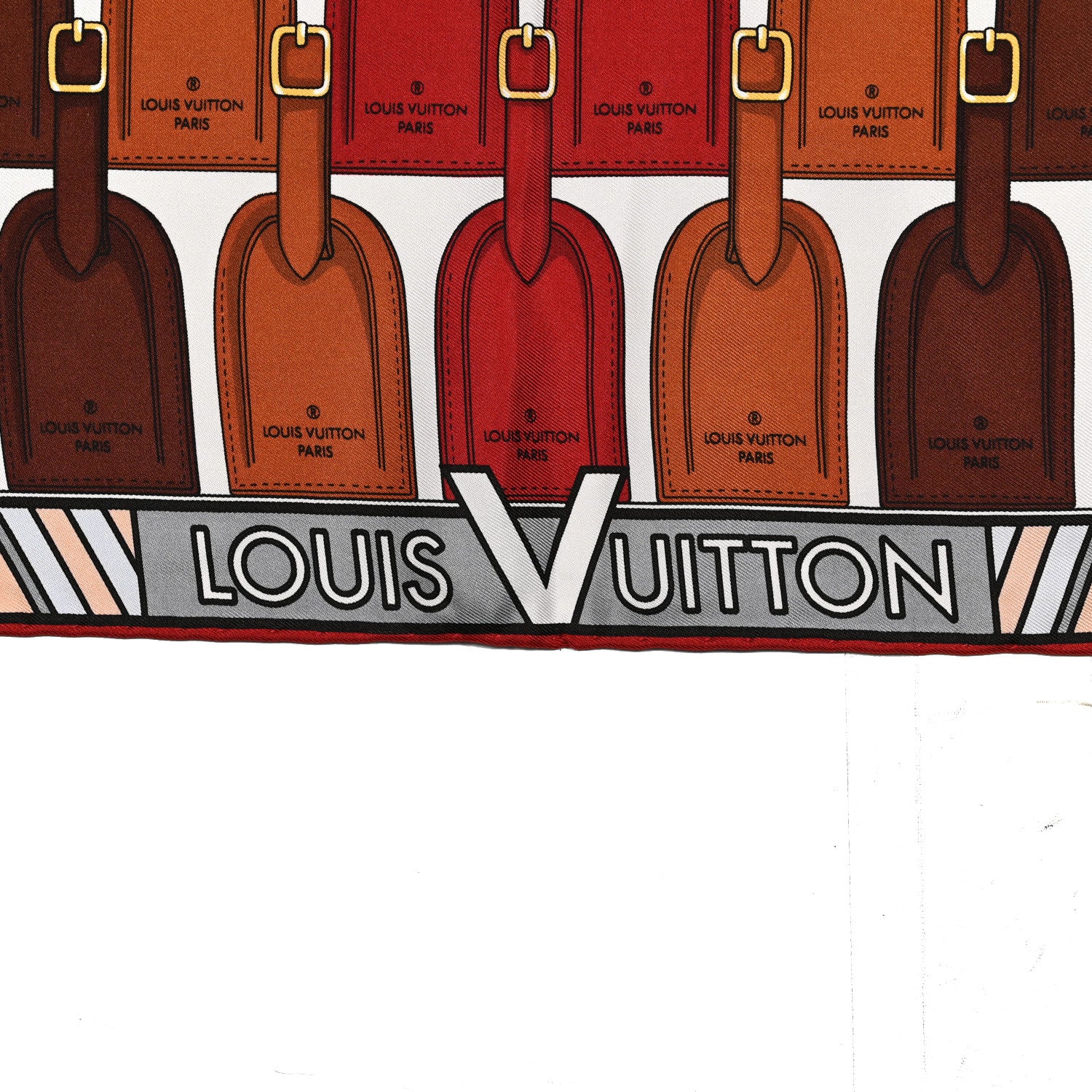 Louis Vuitton Silk MY LV Tags Square 90 Scarf Marron 2 of 3