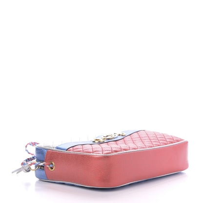 Gucci Laminated Nappa Trapuntata Small Zumi Shoulder Bag Rosso Marine Argento 4 of 10