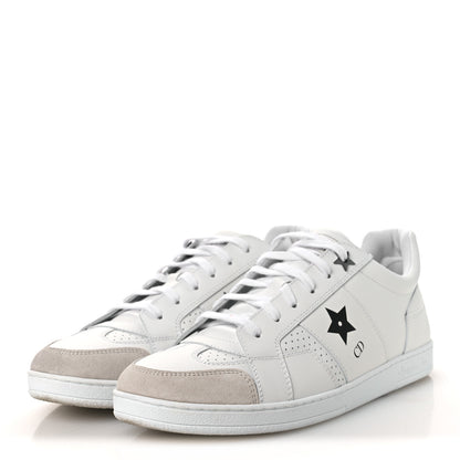 Christian Dior Calfskin Suede Dior Star Low Top Sneakers 41 White Black 4 of 14
