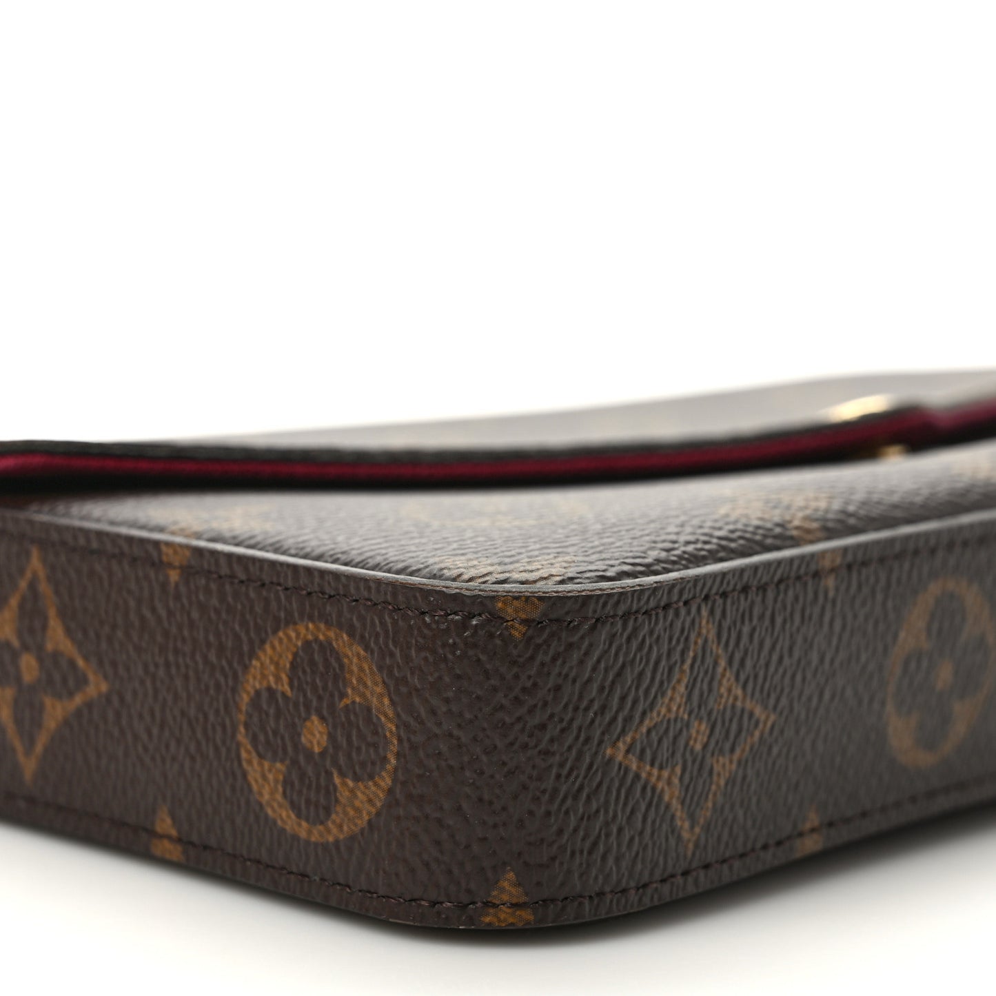 Monogram Pochette Felicie Chain Wallet Fuchsia