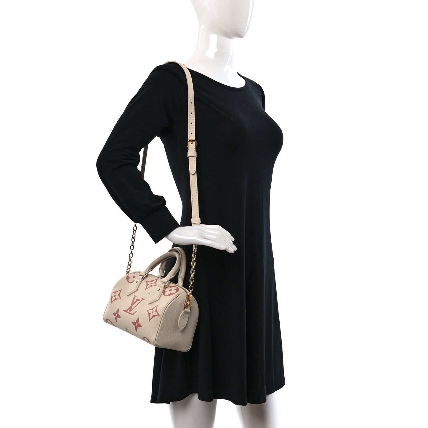 Empreinte Monogram Giant Speedy Bandouliere 20 Creme Rose Trianon