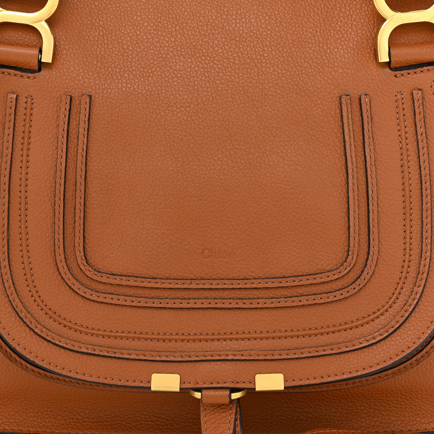 Chloe Calfskin Medium Marcie Satchel Tan 8 of 11