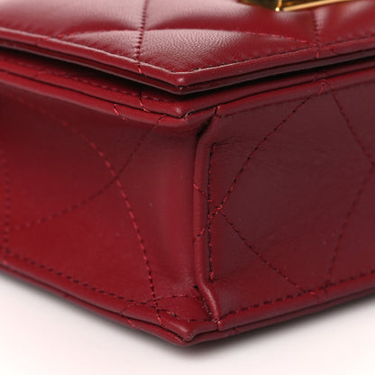 Alexander McQueen Lambskin Quilted Knuckle Shoulder Bag Red 8 of 10