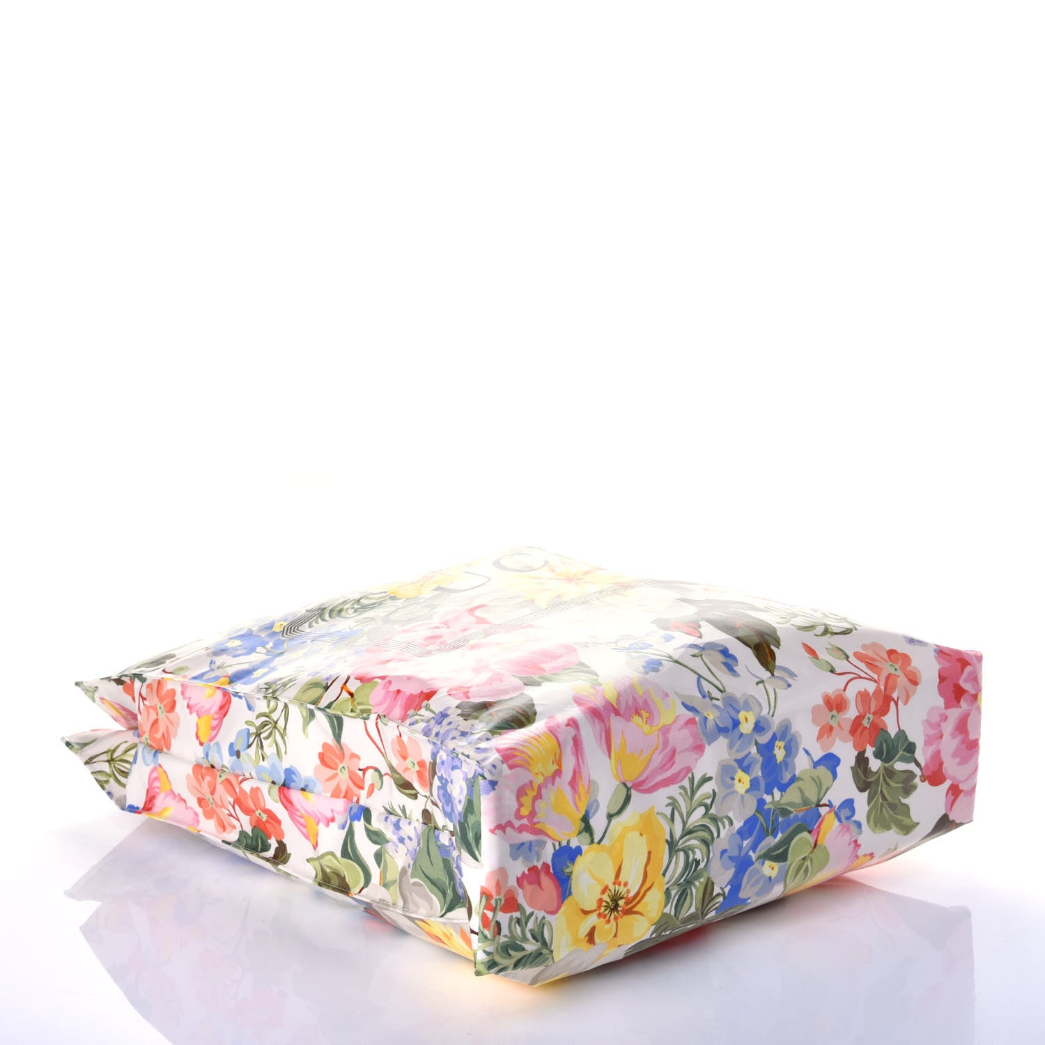 Gucci Patent Canvas Frame Logo Floral Print Vertical Tote Multicolor 4 of 8