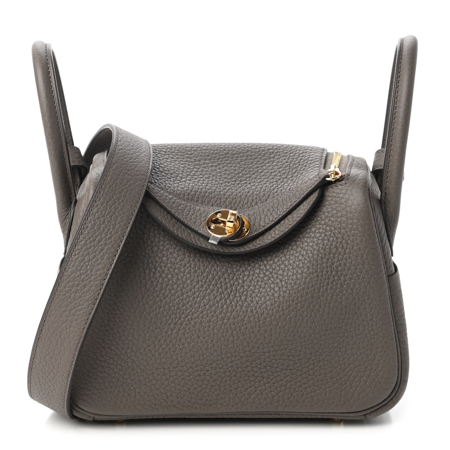 Hermes Taurillon Clemence Mini Lindy 20 Etain 1 of 11