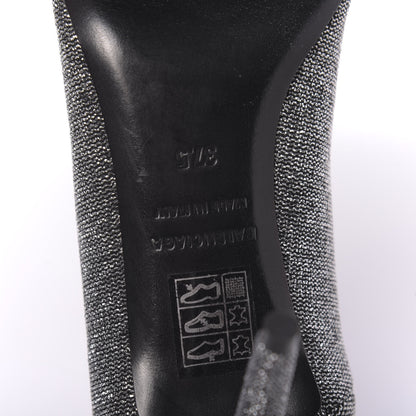 Balenciaga Shiny Fabric Square Knife 80mm Pumps 37.5 Silver 9 of 9