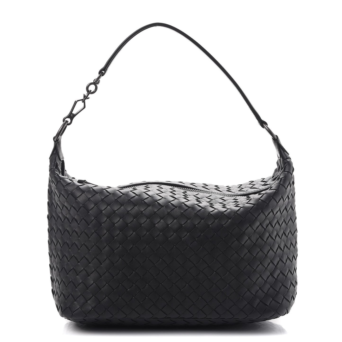 Nappa Intrecciato Small Shoulder Bag Nero Black