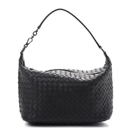 Bottega Veneta Nappa Intrecciato Small Shoulder Bag Nero Black 1 of 8