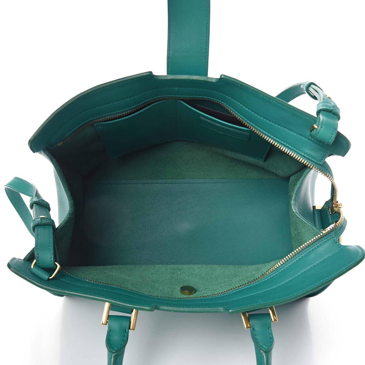 Saint Laurent Calfskin Small Classic Y Cabas Green 5 of 10