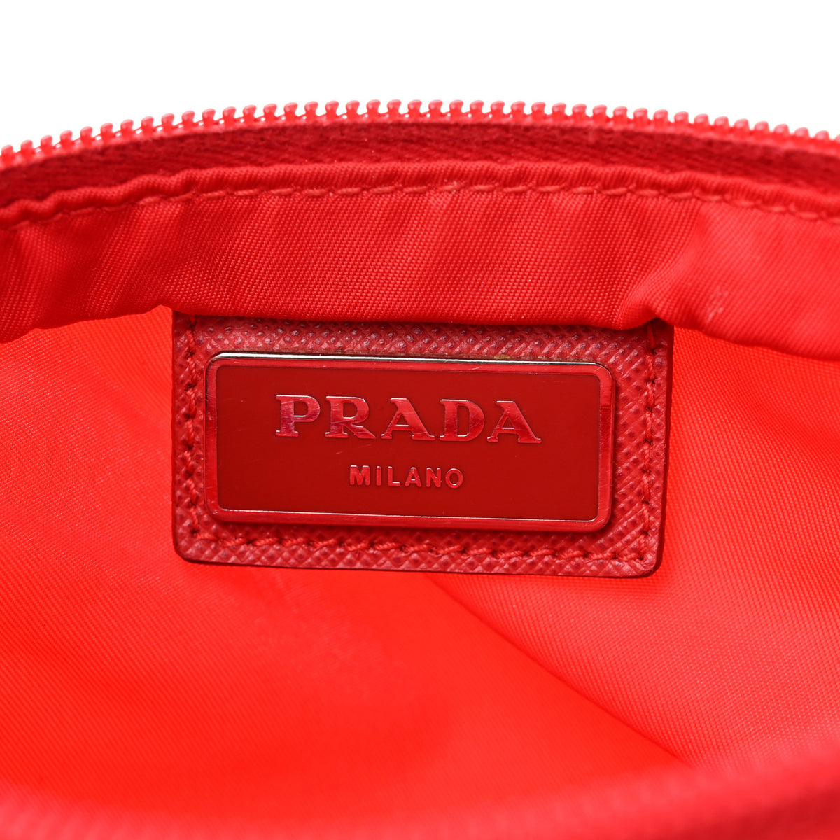 Prada Nylon Vela Saffiano Flat Messenger Bag Rosso 6 of 13