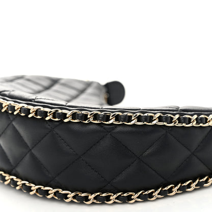 Chanel Lambskin Quilted Small Hobo Bag Black 10 of 12