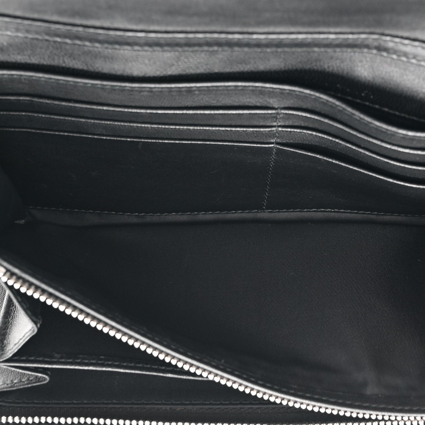 Patent Lambskin Cannage Lady Dior Rendezvous Wallet On Chain Black