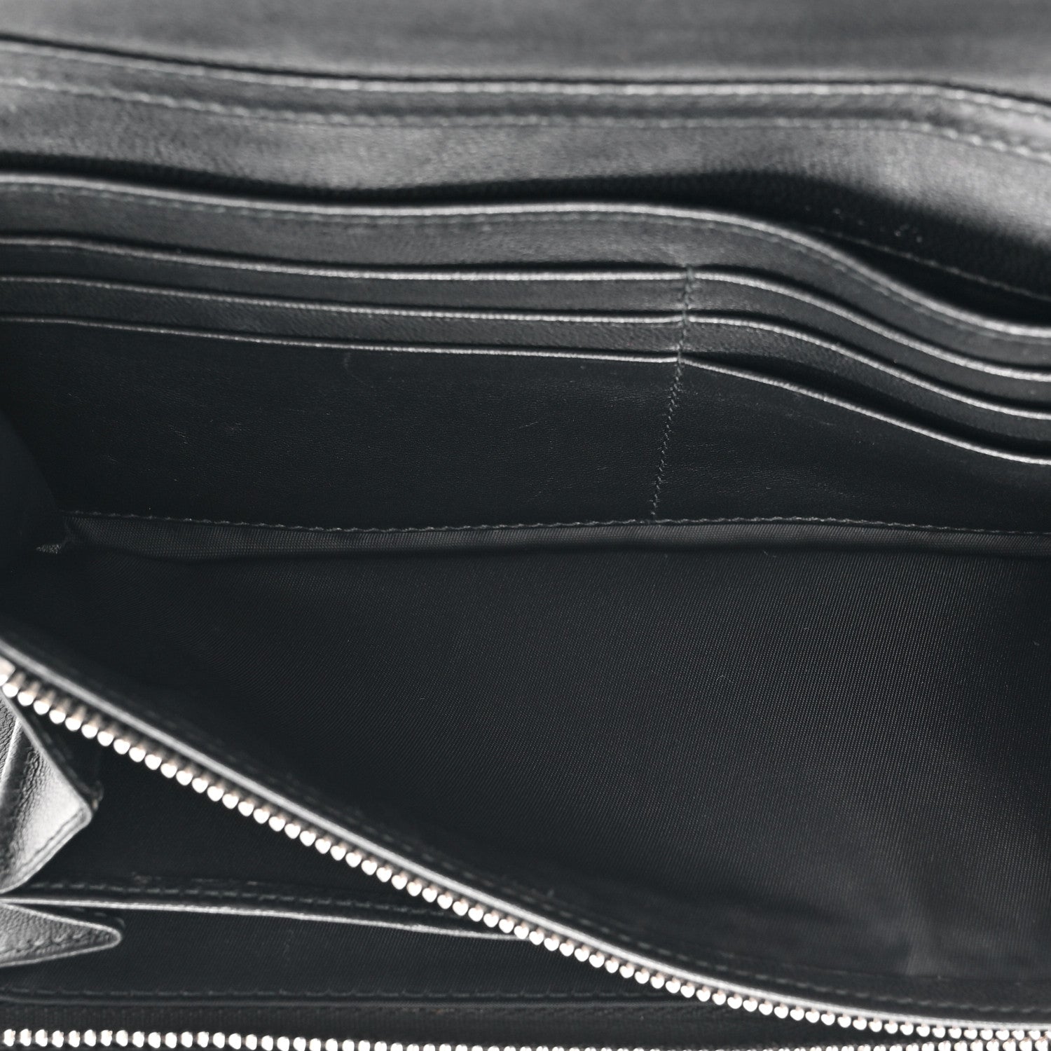 Christian Dior Patent Lambskin Cannage Lady Dior Rendezvous Wallet On Chain Black 5 of 13