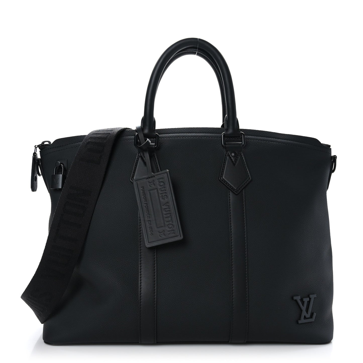 Calfskin Aerogram Lockit Tote Black