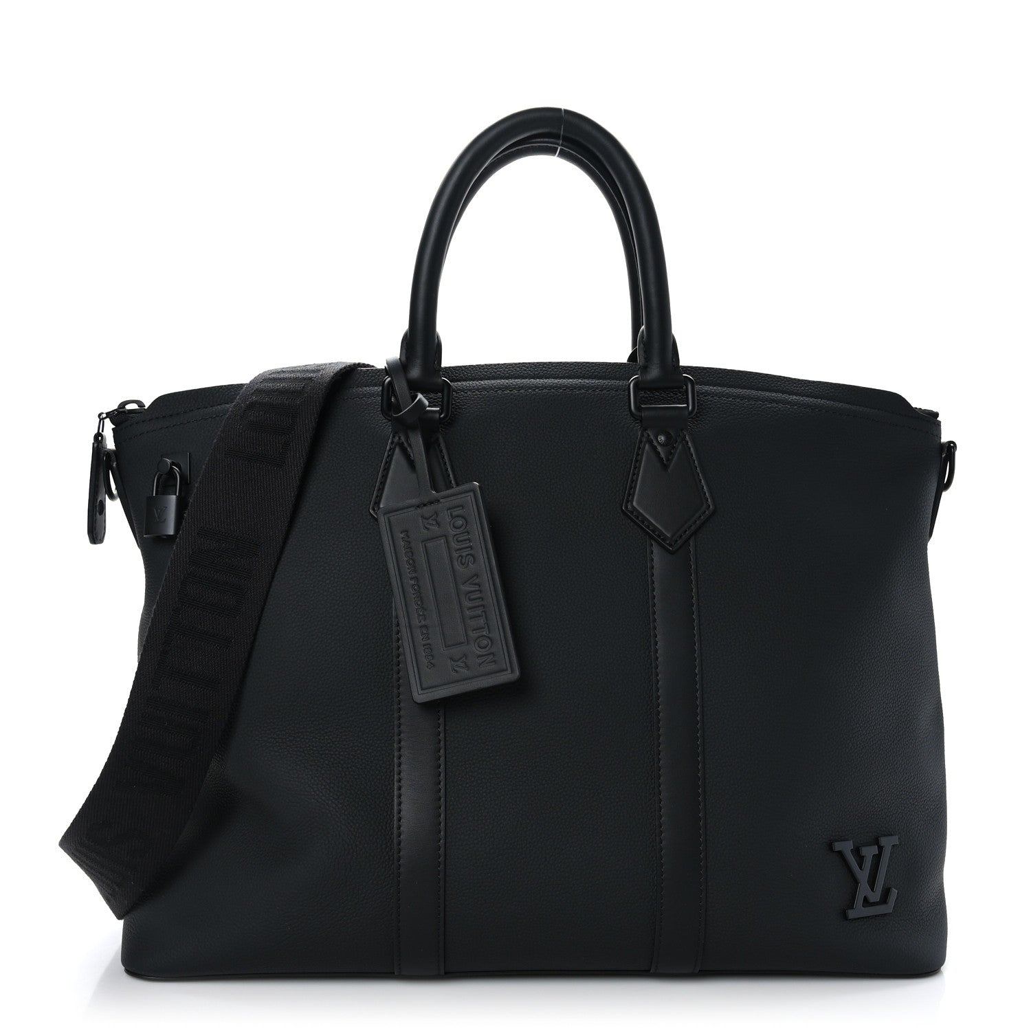 Louis Vuitton Calfskin Aerogram Lockit Tote Black 1 of 10