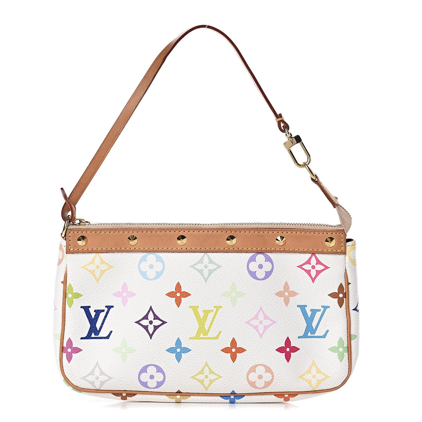 Monogram Multicolor Pochette Accessories White