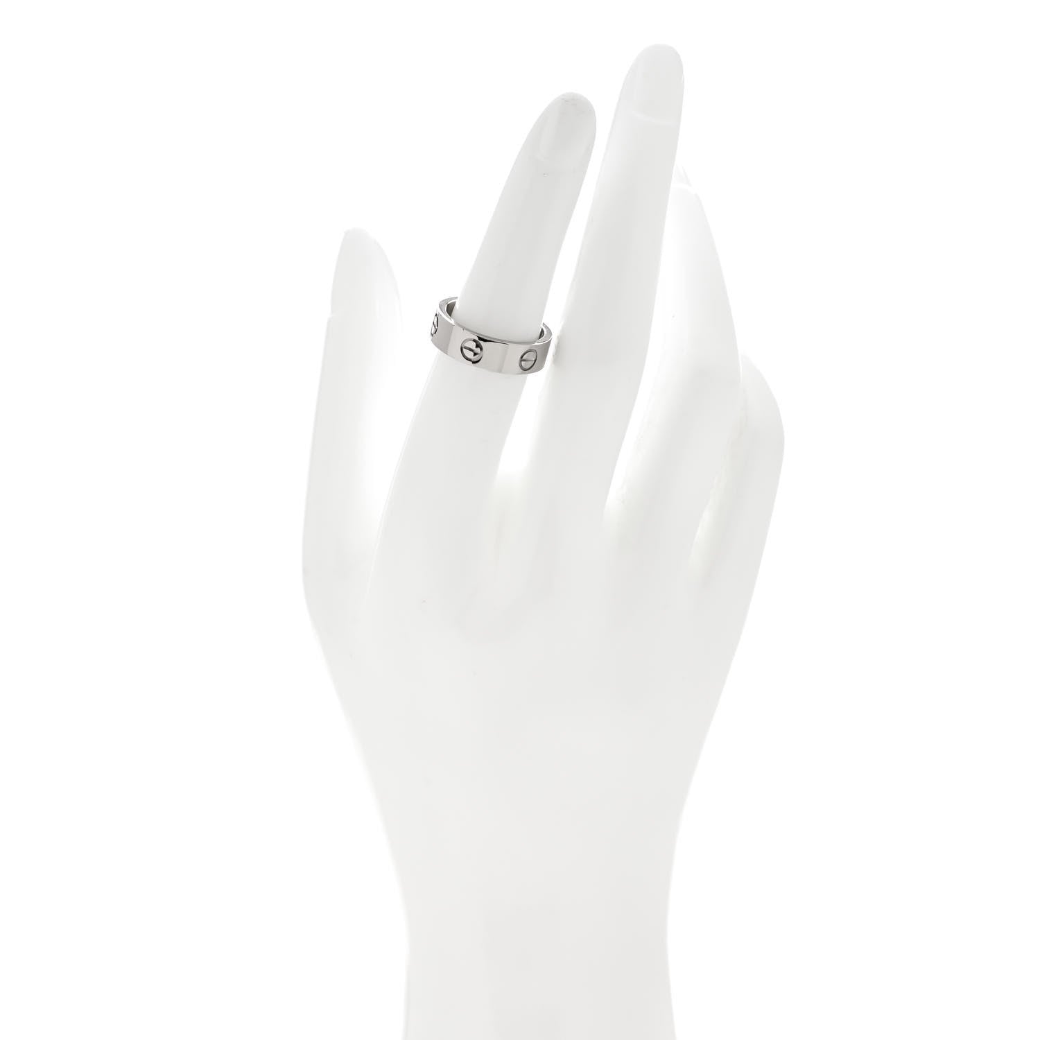 Cartier 18K White Gold 5.5mm LOVE Ring 53 6.25 2 of 4