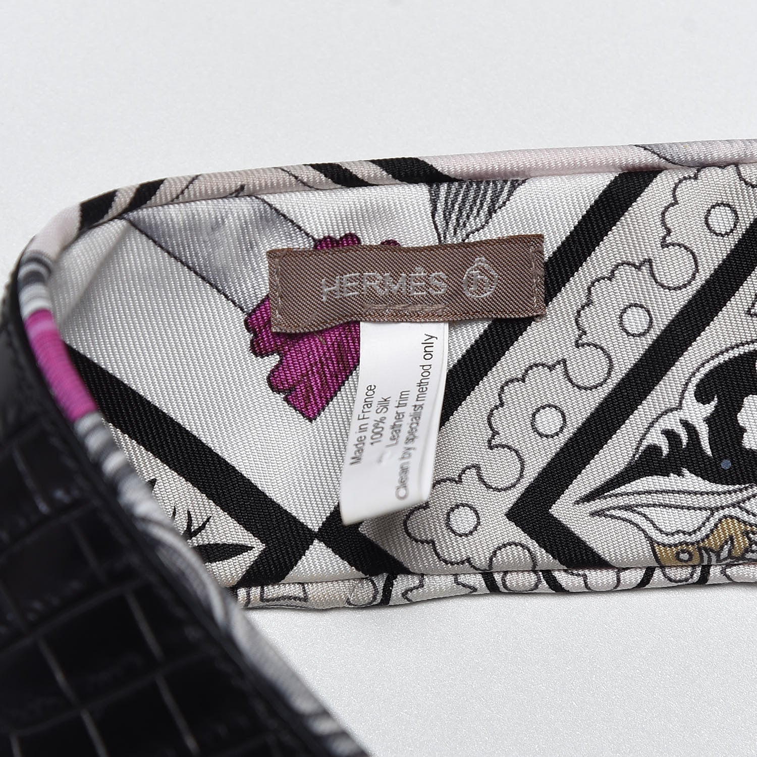 Hermes Matte Niloticus Crocodile Silk Textile Accessory Ciels Byzantins Scarf 4 of 6