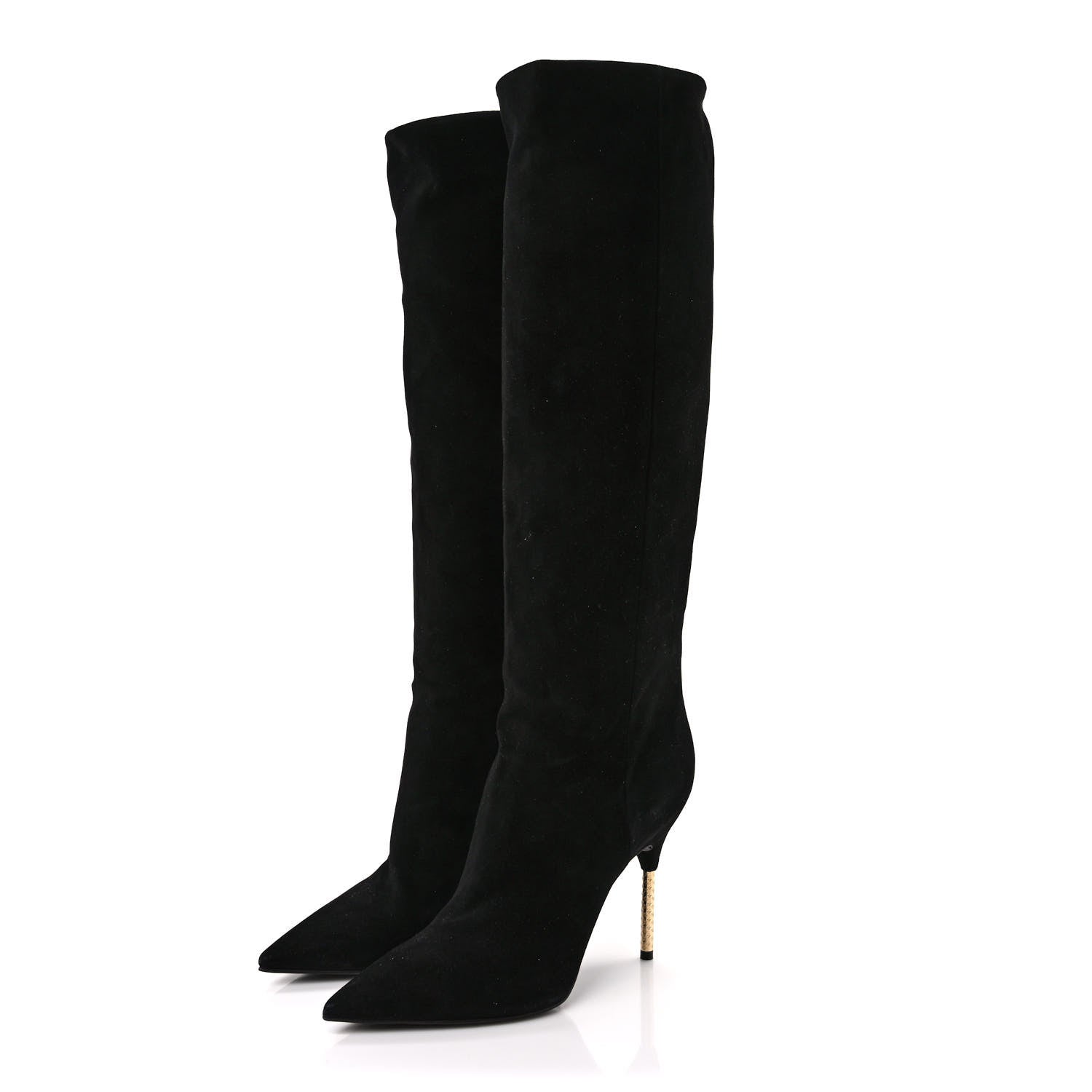 Louis Vuitton Suede High Boots 41 Black 3 of 6