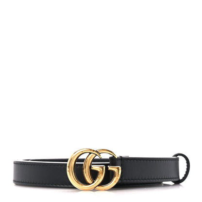 Gucci Calfskin Double G 20mm Belt 85 34 Black 1 of 4