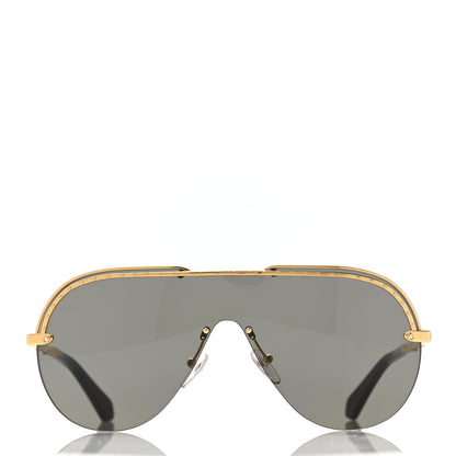 Louis Vuitton Metal Aviator Sunglasses Z1230E Black Gold 2 of 8