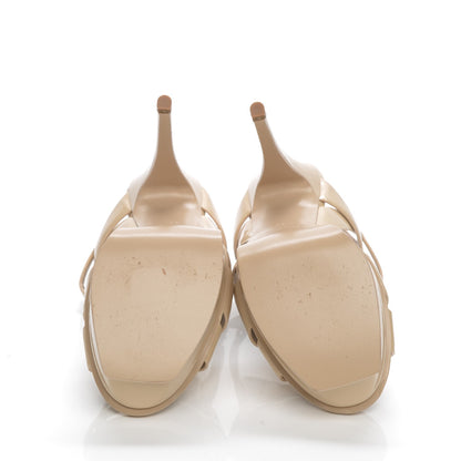Saint Laurent Patent Tribute 105 Platform Sandals 36 Nude Powder 5 of 9