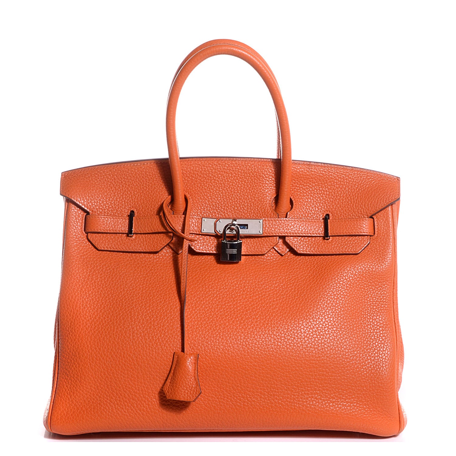 Hermes Taurillon Clemence Birkin 35 Orange 1 of 26