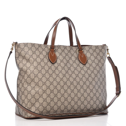 Gucci Soft GG Supreme Monogram Medium Crossbody Tote Beige Cuir 3 of 8
