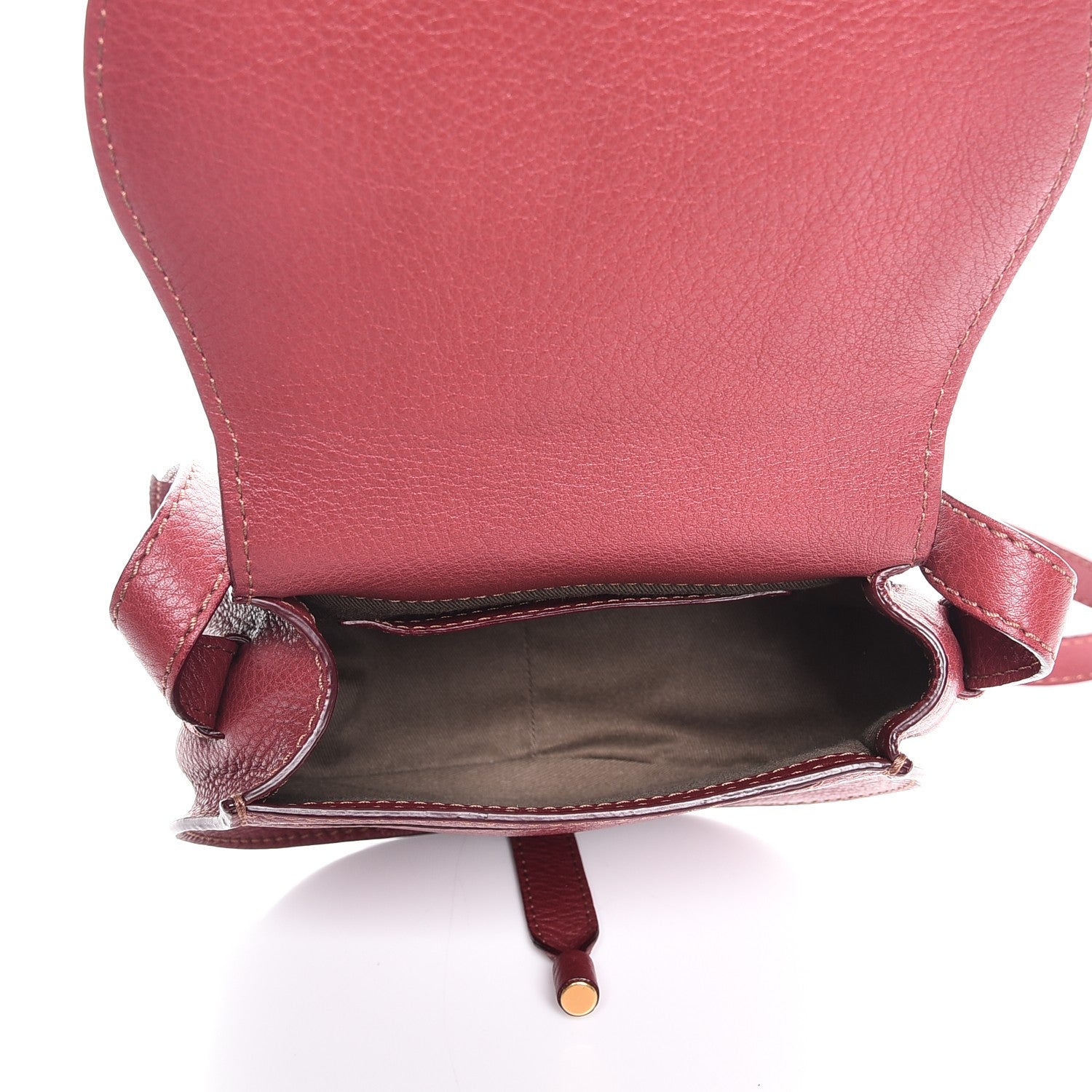 Chloe Calfskin Mini Marcie Round Crossbody Bag Berry Cupcake 5 of 8