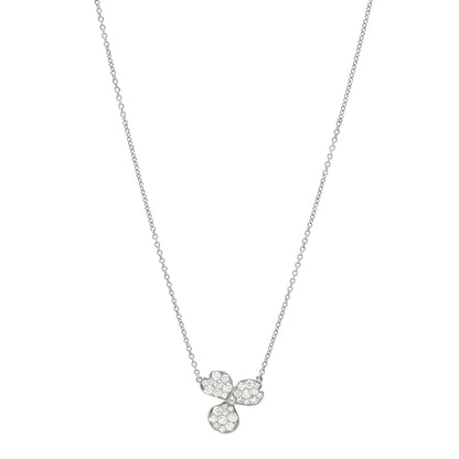 Tiffany Platinum Diamond Paper Flowers Pave Pendant Necklace 1 of 6