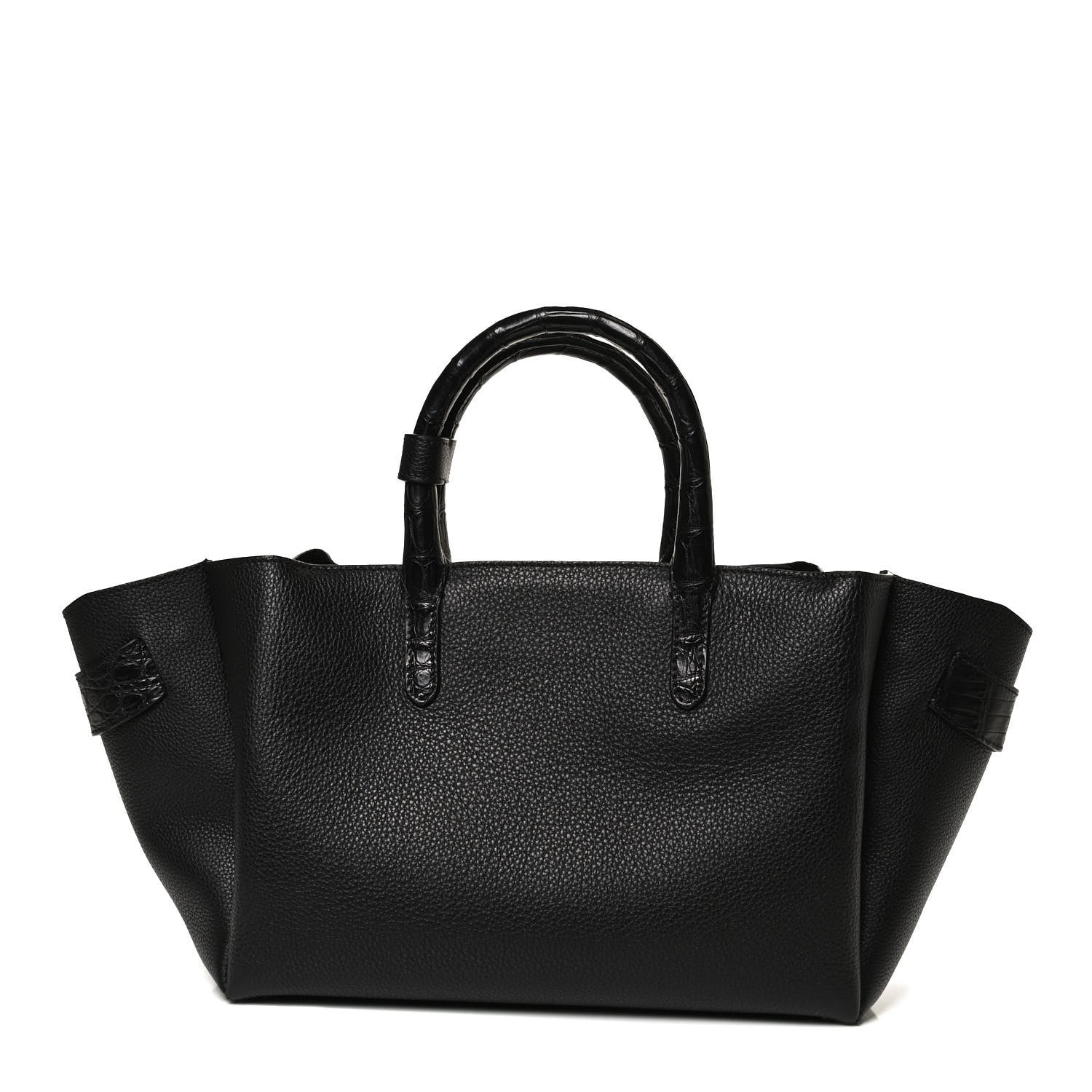 Nancy Gonzalez Calfskin Crocodile Cristie Satchel Black 1 of 12