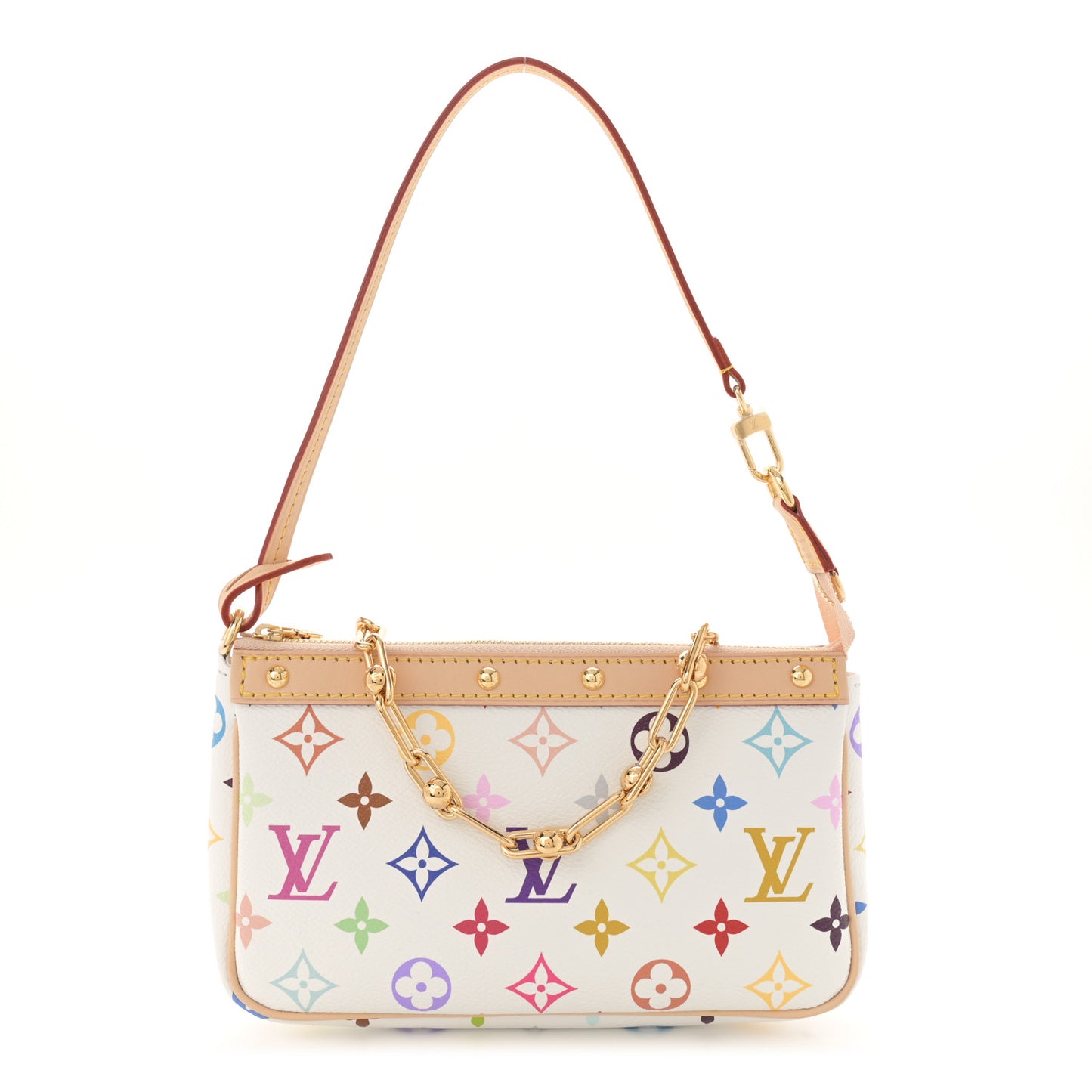 LV X TM Monogram Multicolor Pochette Accessories White