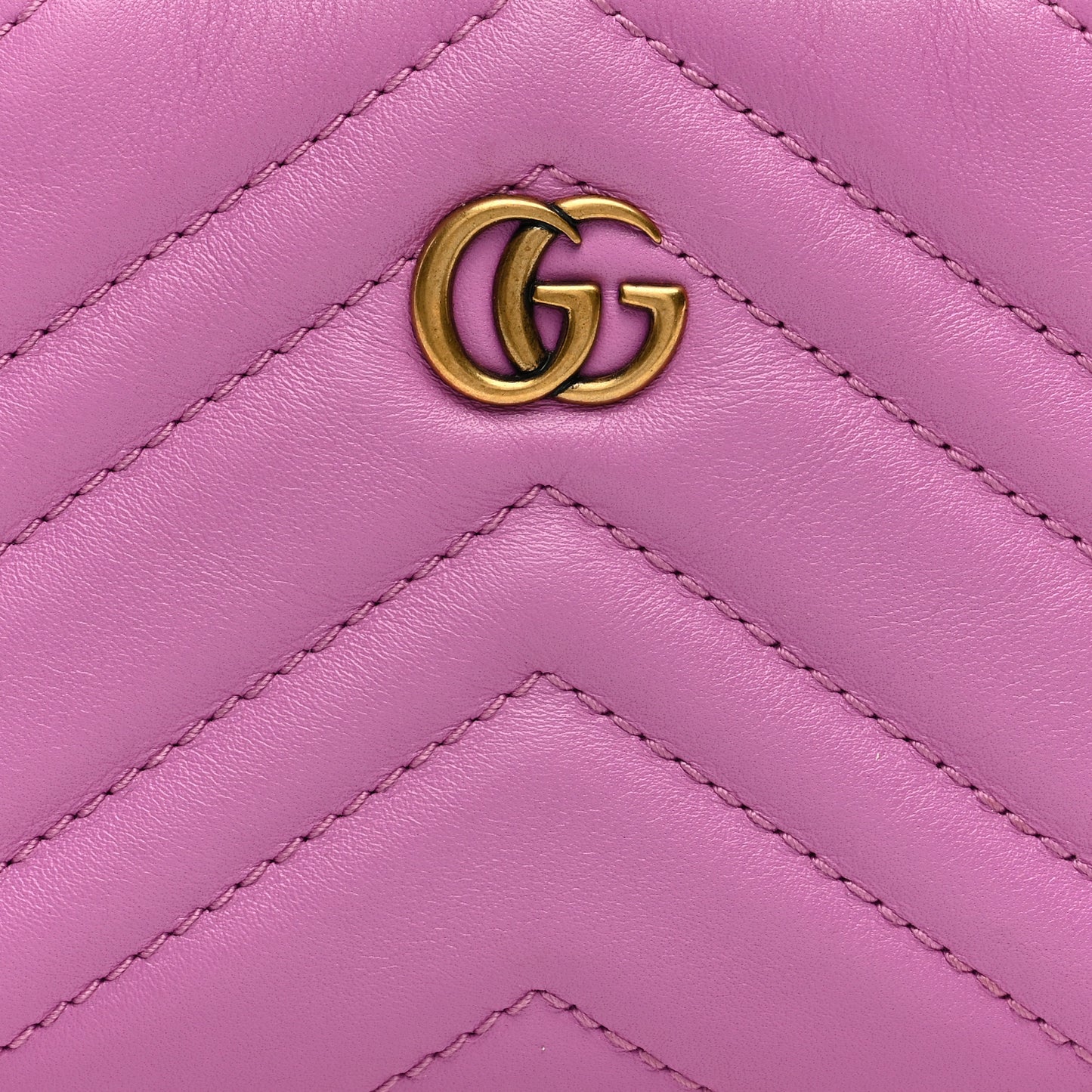 Calfskin Matelasse Mini GG Marmont Chain Bag Candy Mousse