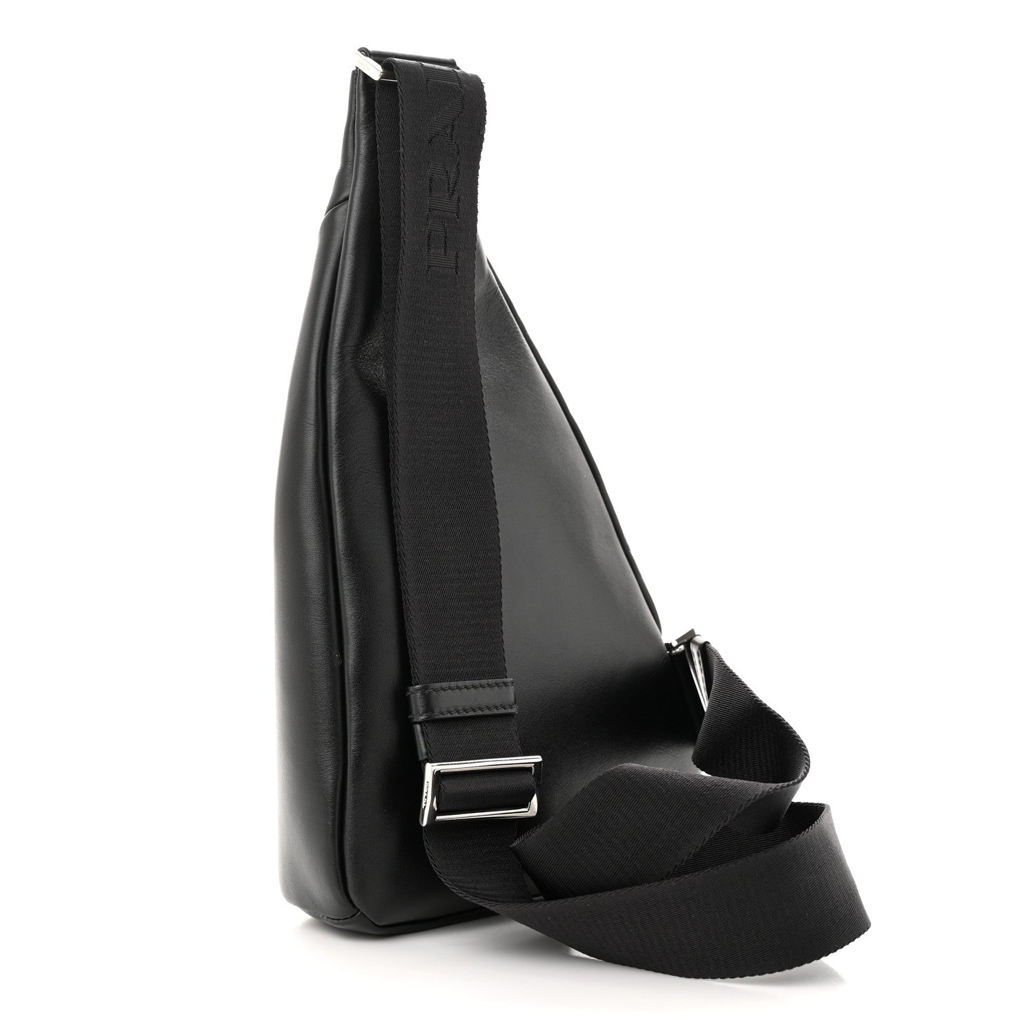 Prada Softy Calfskin Triangle Cross Bag Black 3 of 10
