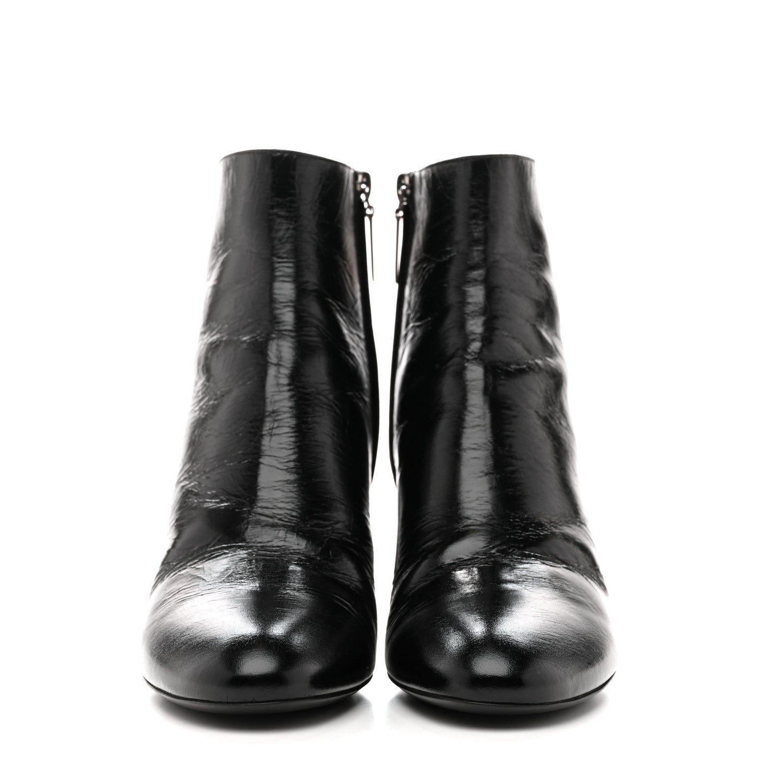 Saint Laurent Calfskin Loulou 70 Uniform Ankle Boots 36 Black 3 of 13