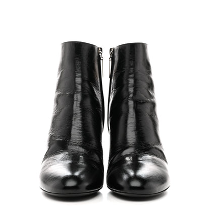Saint Laurent Calfskin Loulou 70 Uniform Ankle Boots 36 Black 3 of 13