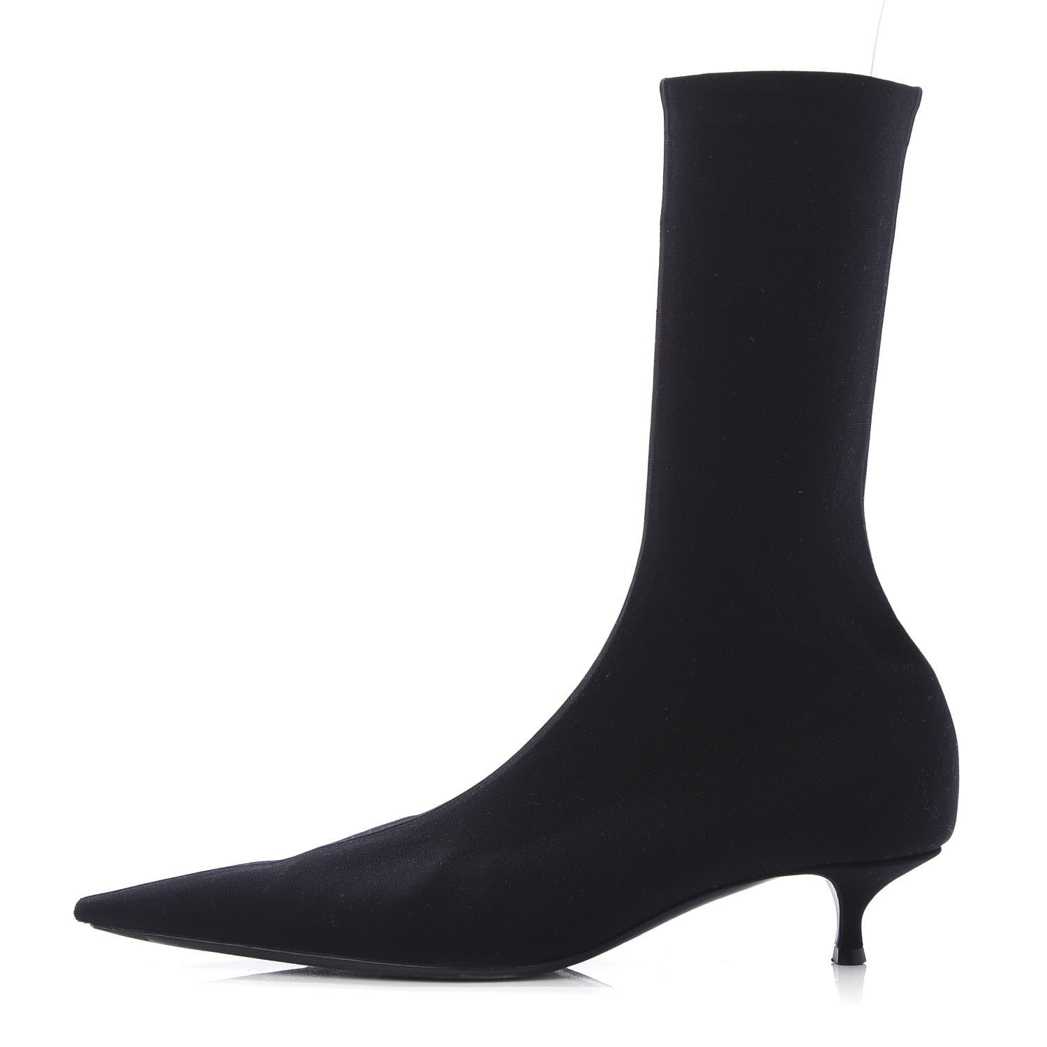 Balenciaga Jersey Crepe Extreme Pointed Toe Knife Booties 37 Black 1 of 7