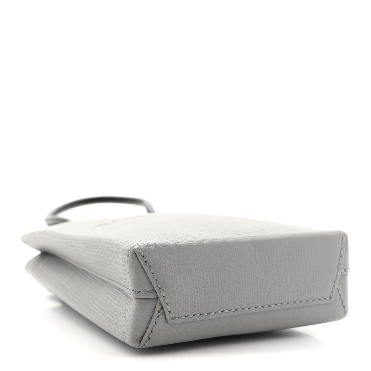 Balenciaga Squared Calfskin Logo Shopping Phone Holder Bag Balenciaga Grey 4 of 11