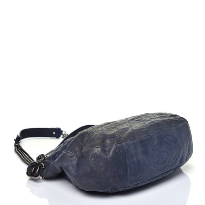 Chanel Caviar Quilted Simply CC Hobo Dark Blue 4 of 9