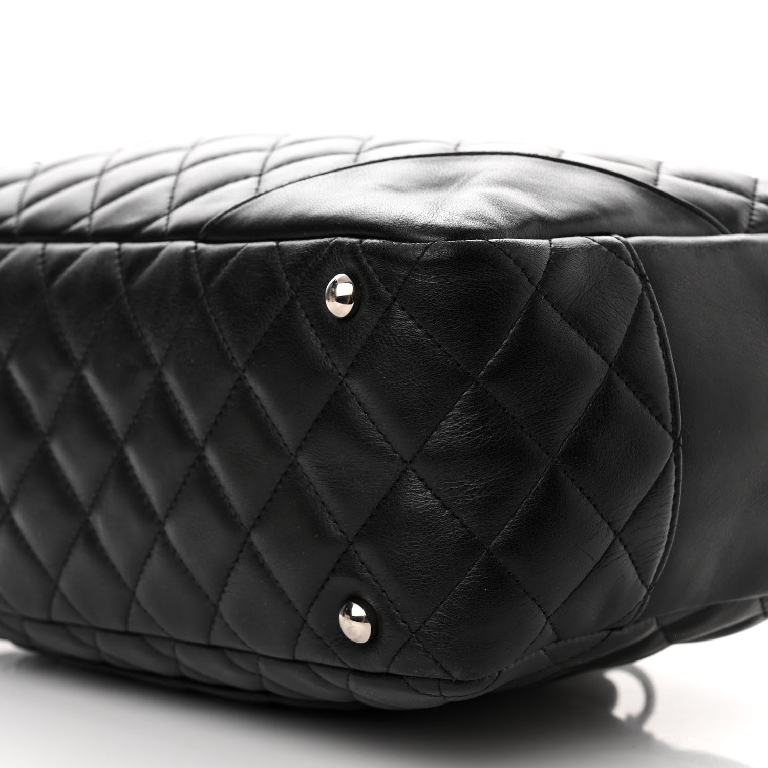 Chanel Calfskin Quilted Large Cambon Bowler Black 10 of 10
