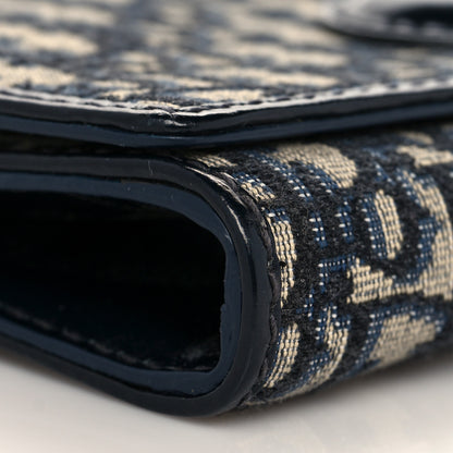 Christian Dior Oblique Chain Long Wallet Blue 8 of 9