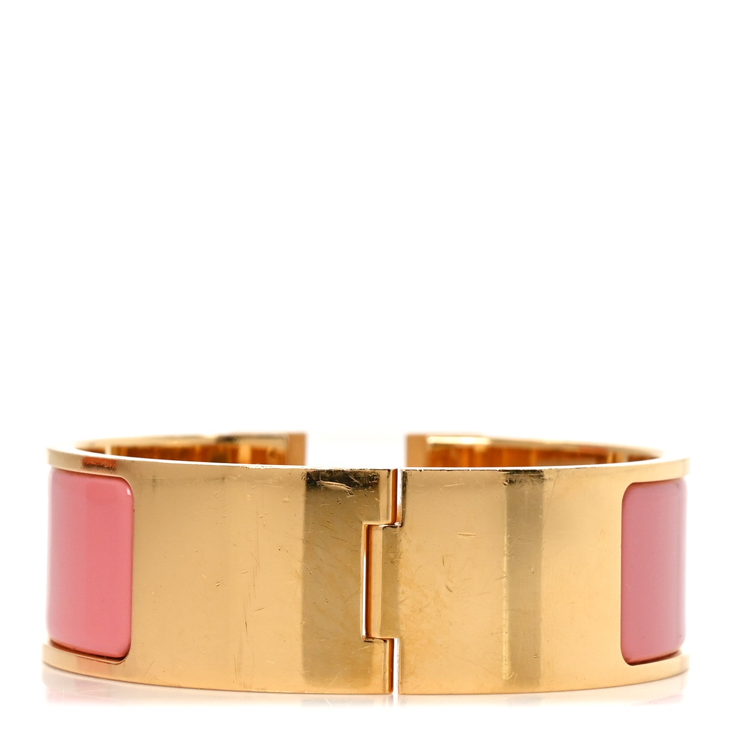 Hermes Enamel Wide Clic Clac H Bracelet GM Papaye 3 of 5