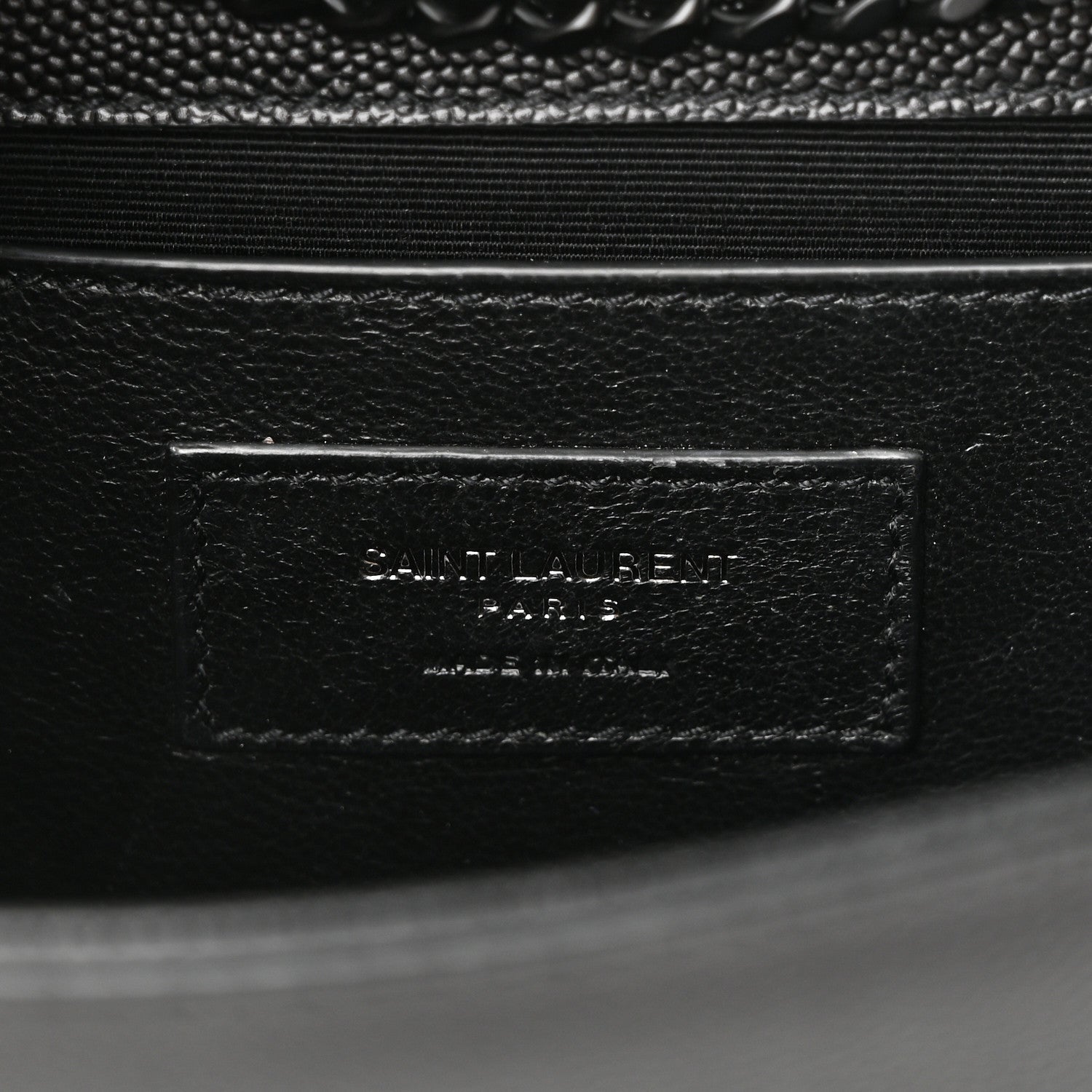 Saint Laurent Grain De Poudre Medium Classic Monogram Monochrome Kate Satchel Black 6 of 9