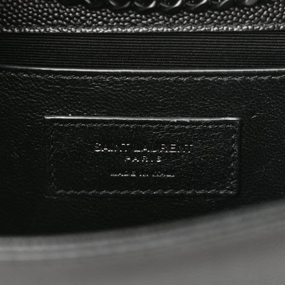 Saint Laurent Grain De Poudre Medium Classic Monogram Monochrome Kate Satchel Black 6 of 9
